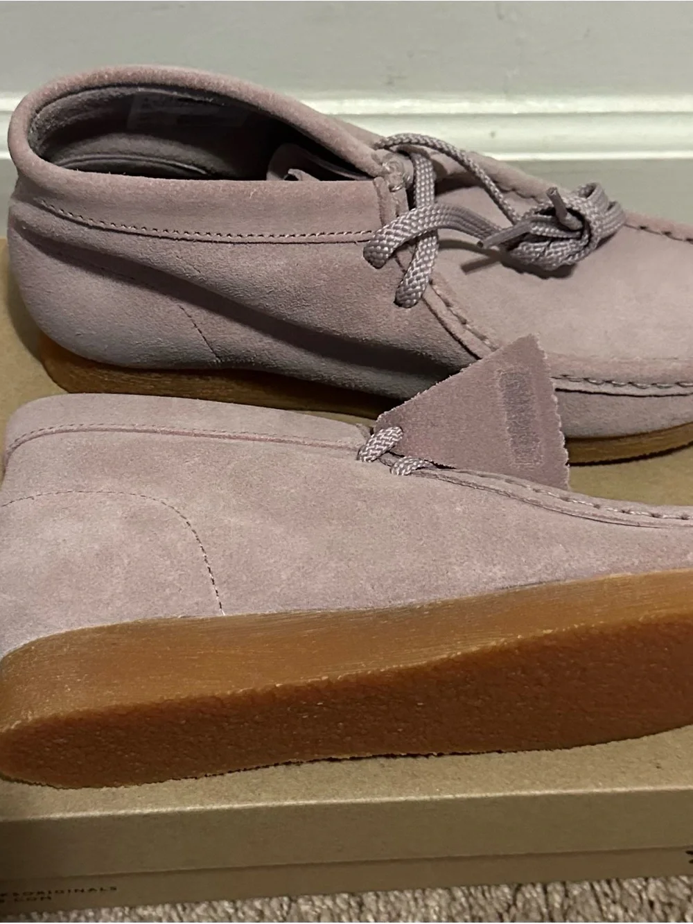 Clarks Kids Wallabee Boot in Rose Pink